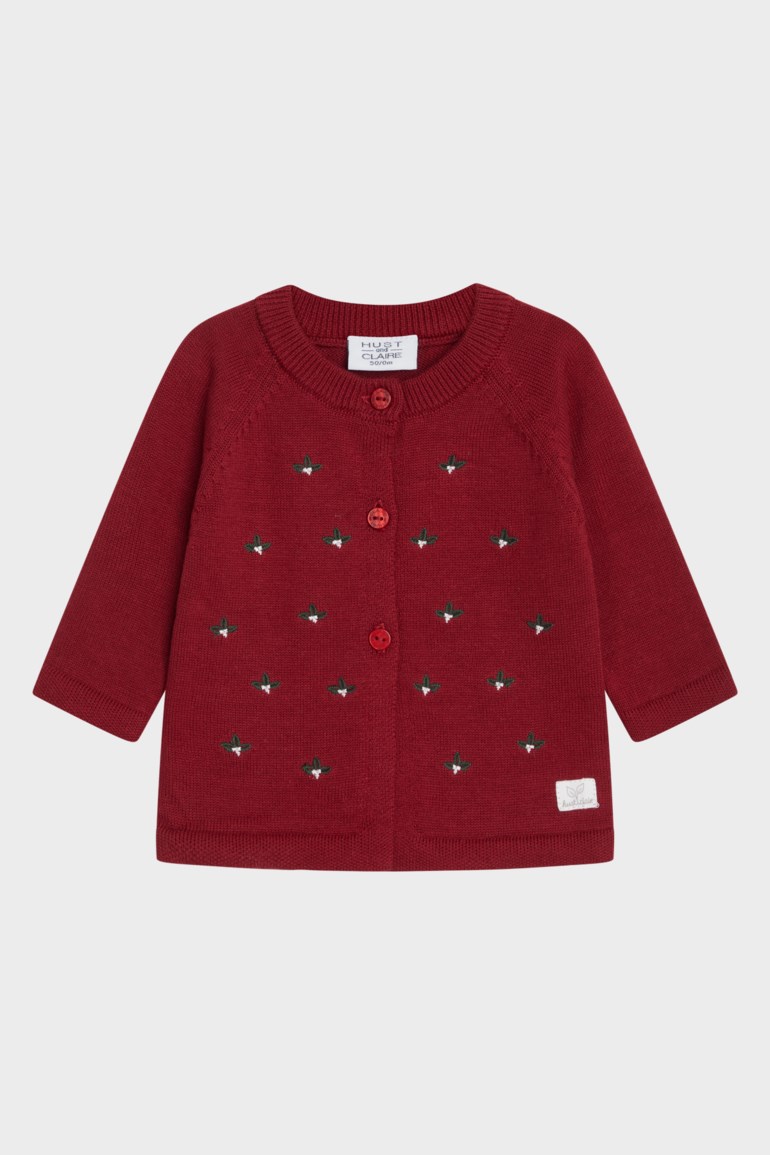 Hust & Claire Call cardigan Rød - 11039744-Teaberry-56 cm - 1