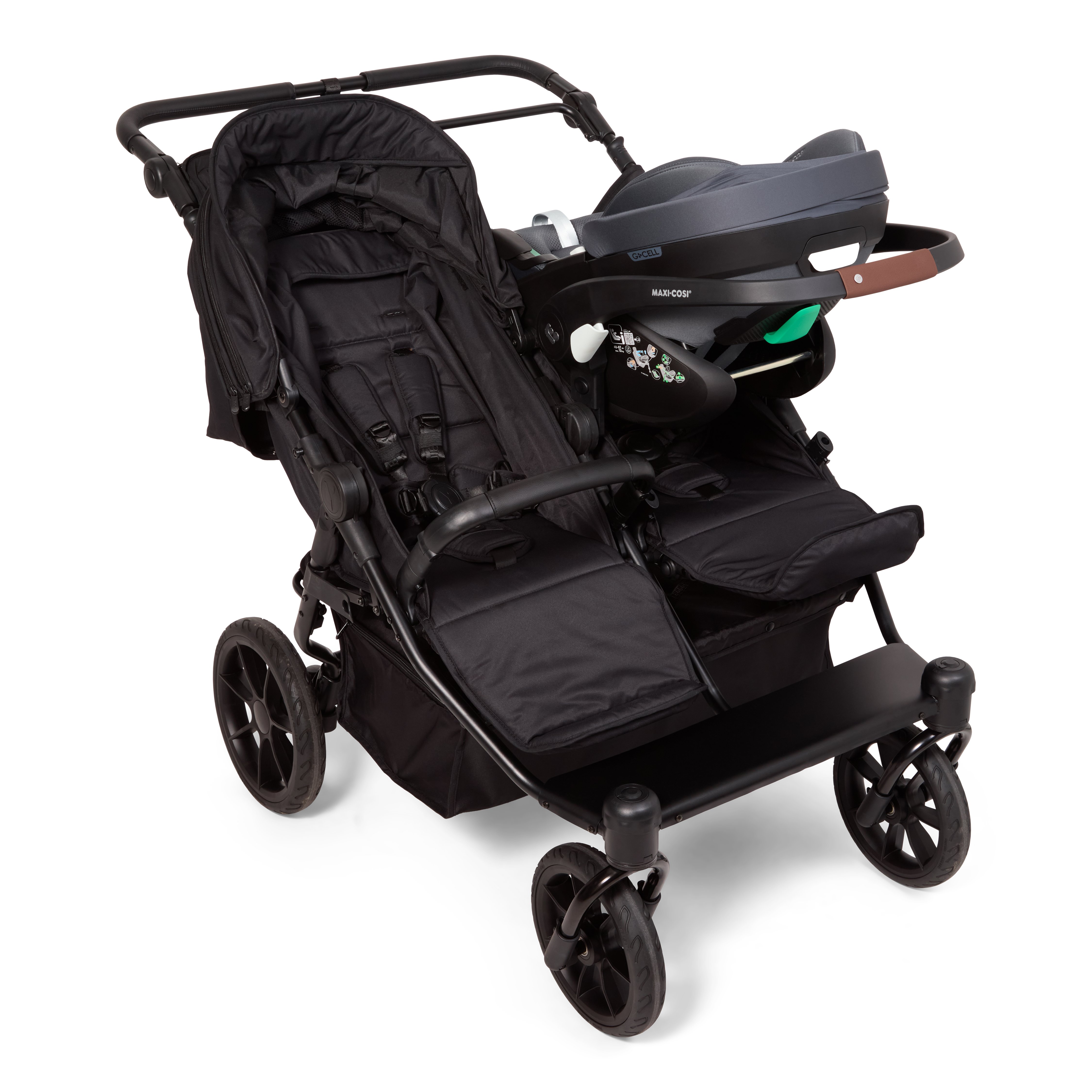 Narvik tvilling bilstoladapter, black