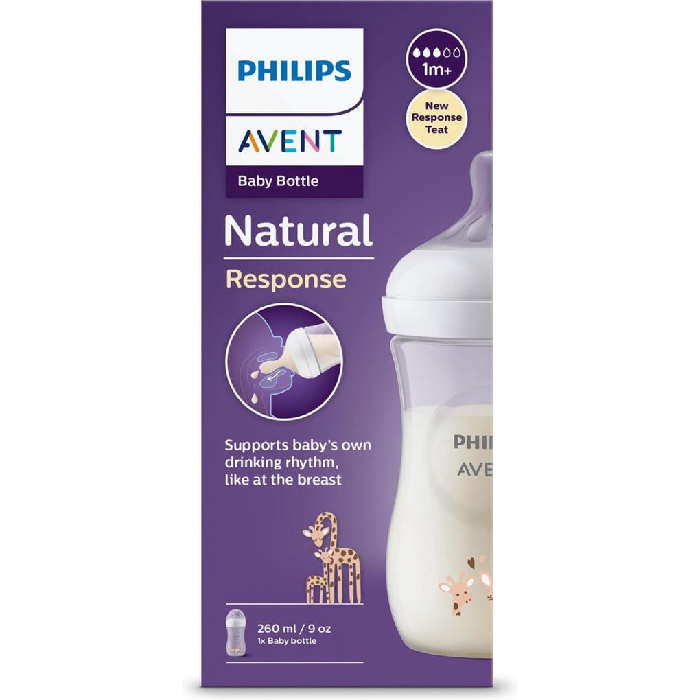 Philips Avent Tåteflaske Natural Response - Giraffe 260ml