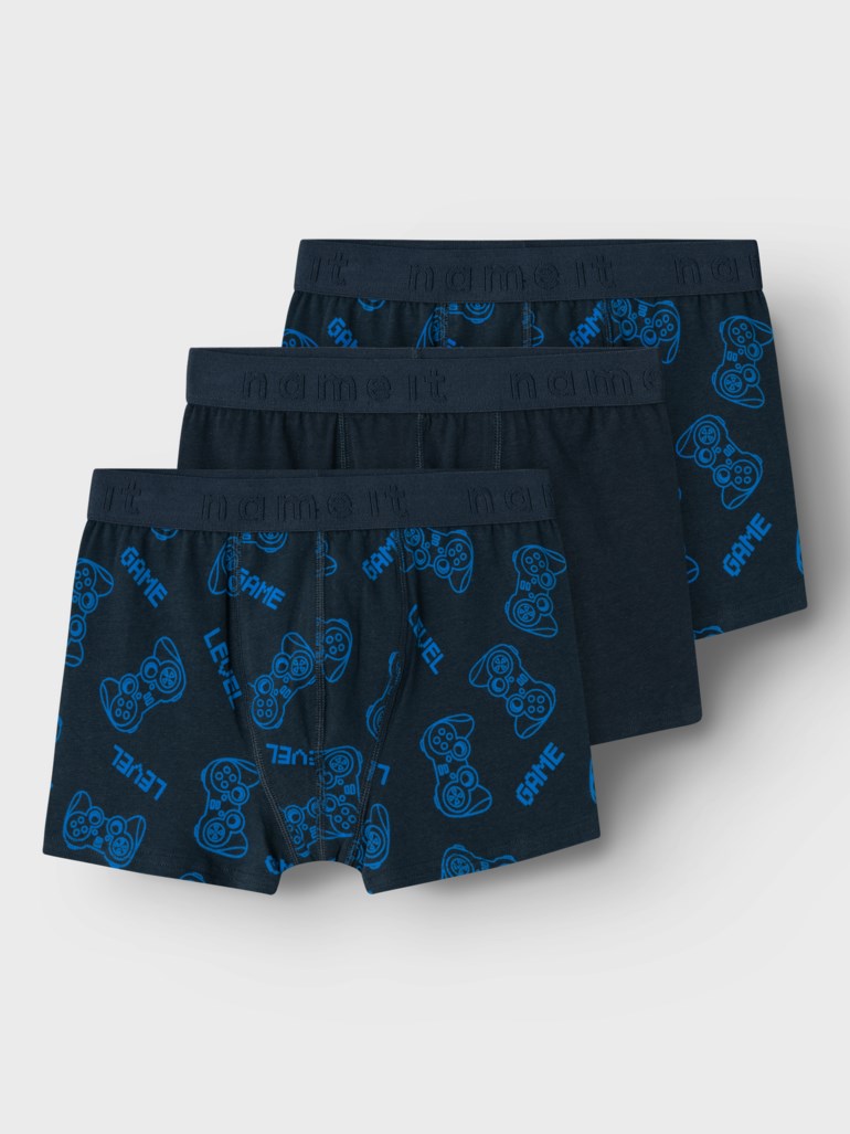 Name It 3pk boxershorts Blå - 11039797-DarkSapphi-134-140 cm - 1