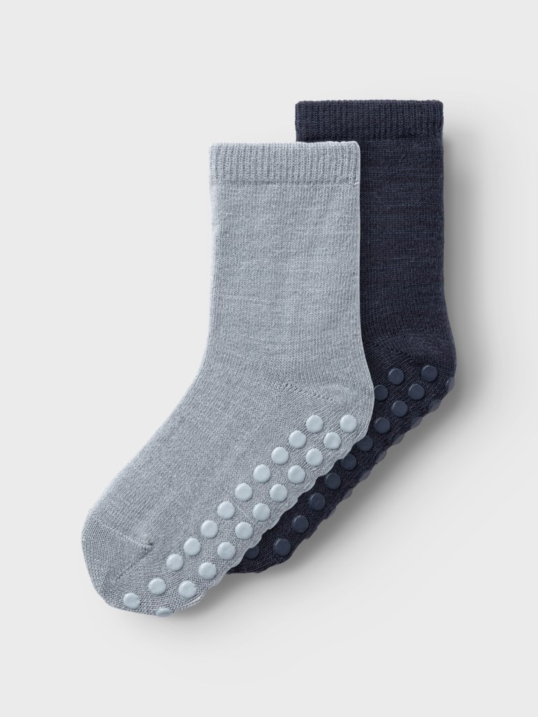 Wak 2pk antiskli sokker Blå - undefined - 1