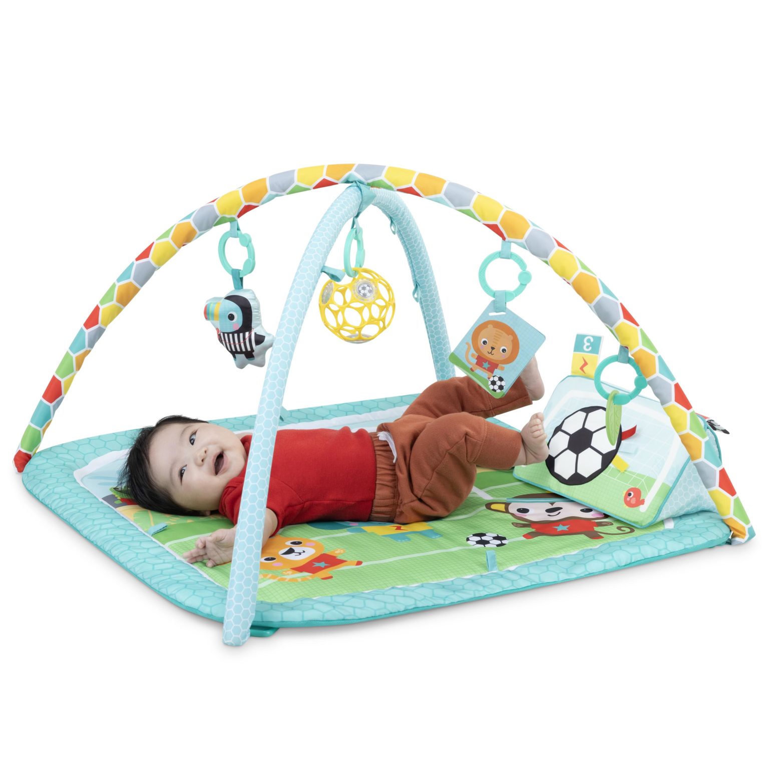 Grip & Kick Babygym – Interaktiv lekematte med lyd og lys, multiple