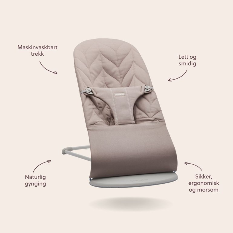 BabyBjörn Bouncer Bliss vevd Grå - 11040219-SandGrey-0year - 1