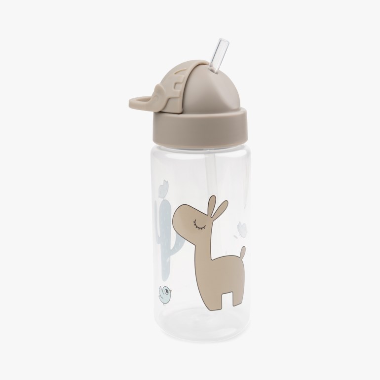 Drikkeflaske med sugerør Lalee Beige - 11040253-Sand-One Size - 1