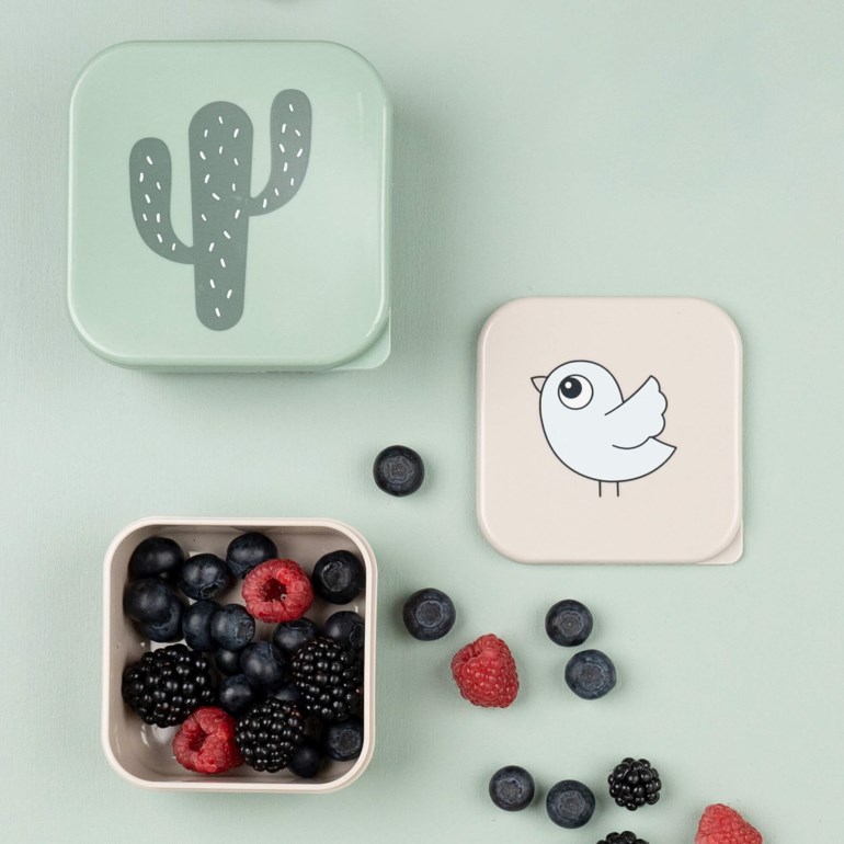 Snack box sett med tre bokser Beige - 11040256-Sand-One Size - 1
