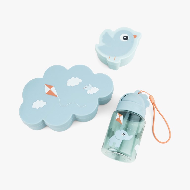 Matbokser med drikkeflaske Blå - 11040257-Blue-One Size - 1