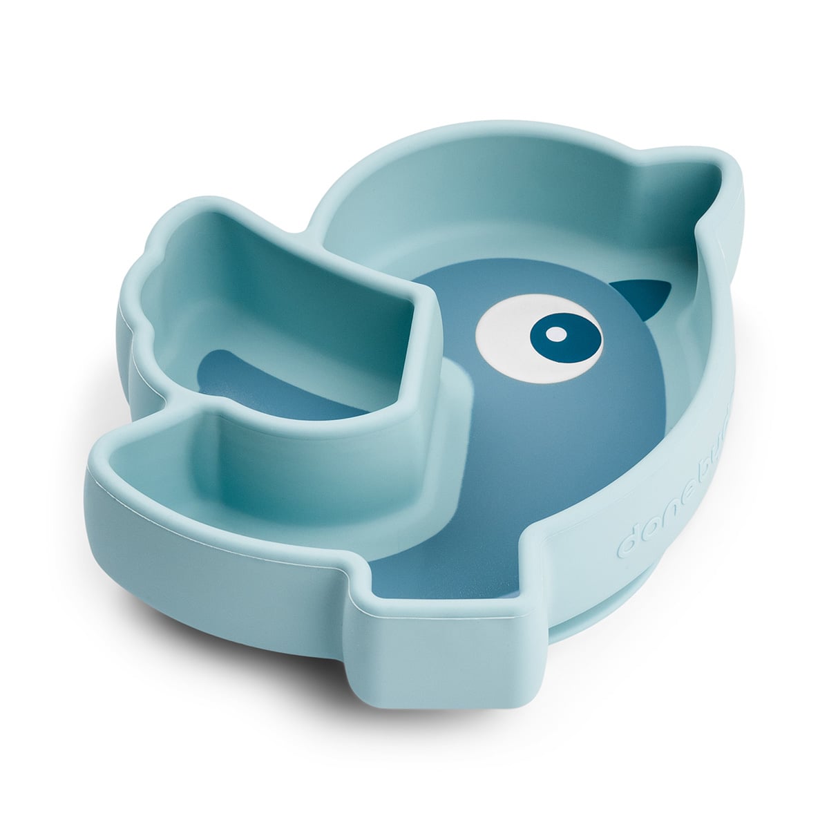 Snack-tallerken med sugekopp, blue