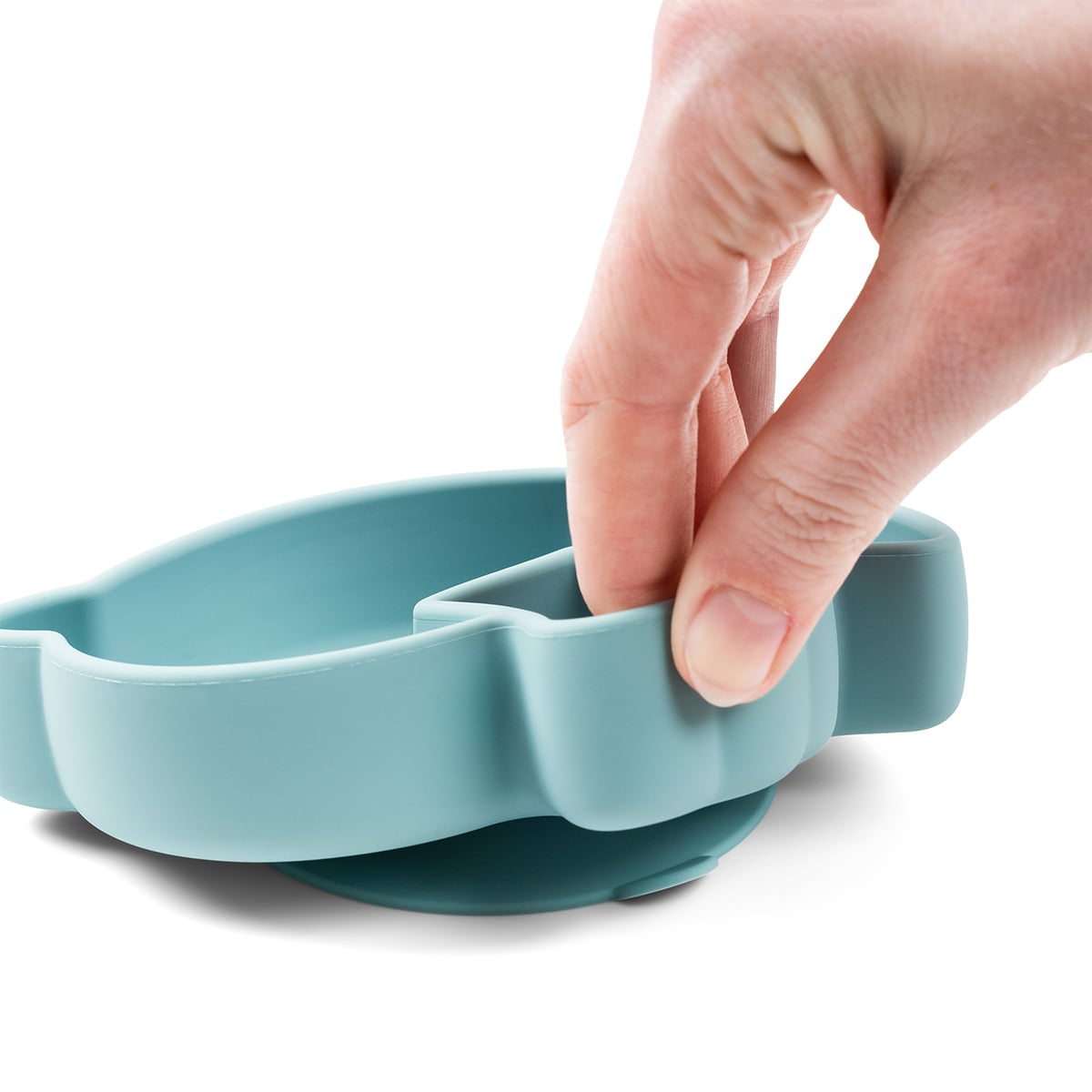 Snack-tallerken med sugekopp, blue
