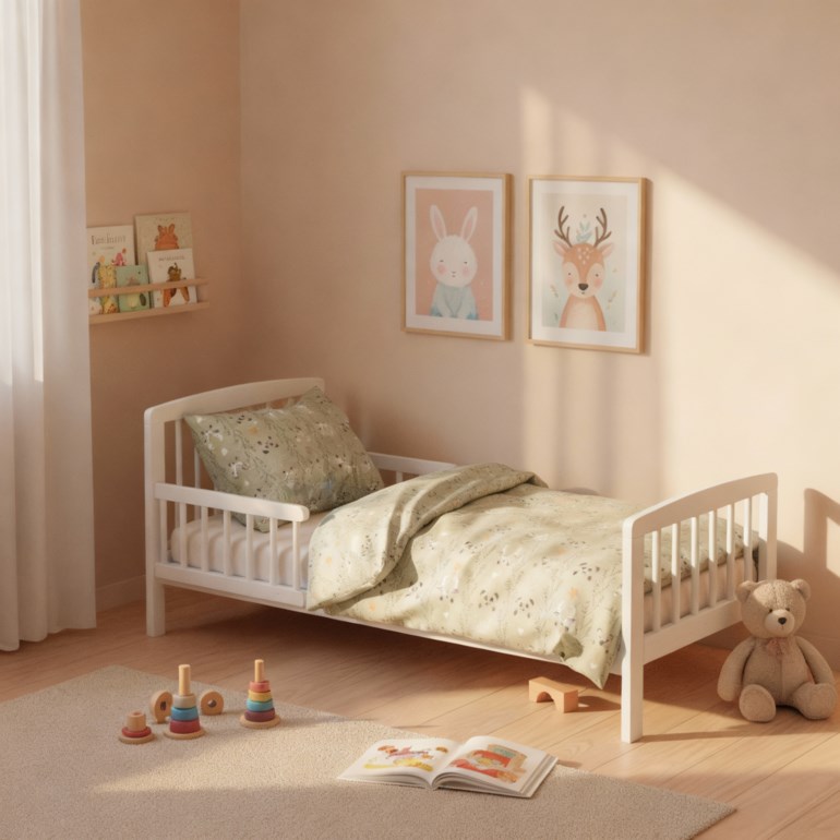 Trollskog juniorseng – Klassisk barneseng 70x140 cm Hvit - 11040274-White-70x140cm - 1