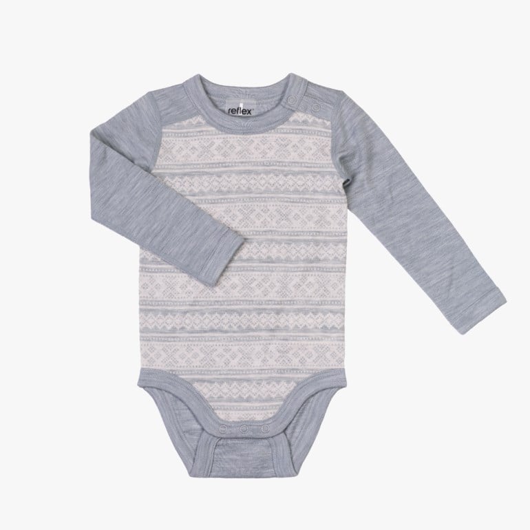 Nordlys ullbody Grå - 11040368-Grey Mel-62 cm - 1