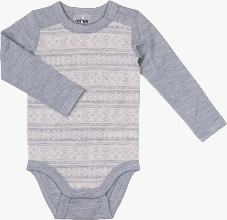 Nordlys ullbody Grå - 11040368-Grey Mel-56 cm - 1