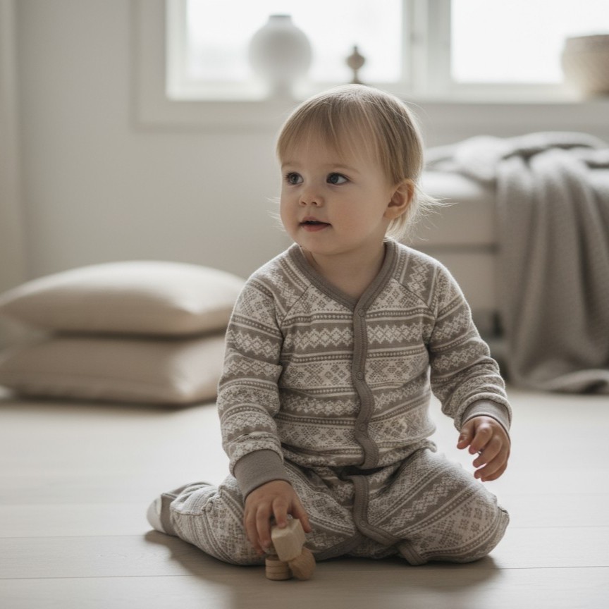 Nordlys ull heldress Grå - 11040372-Stone-56 cm - 1