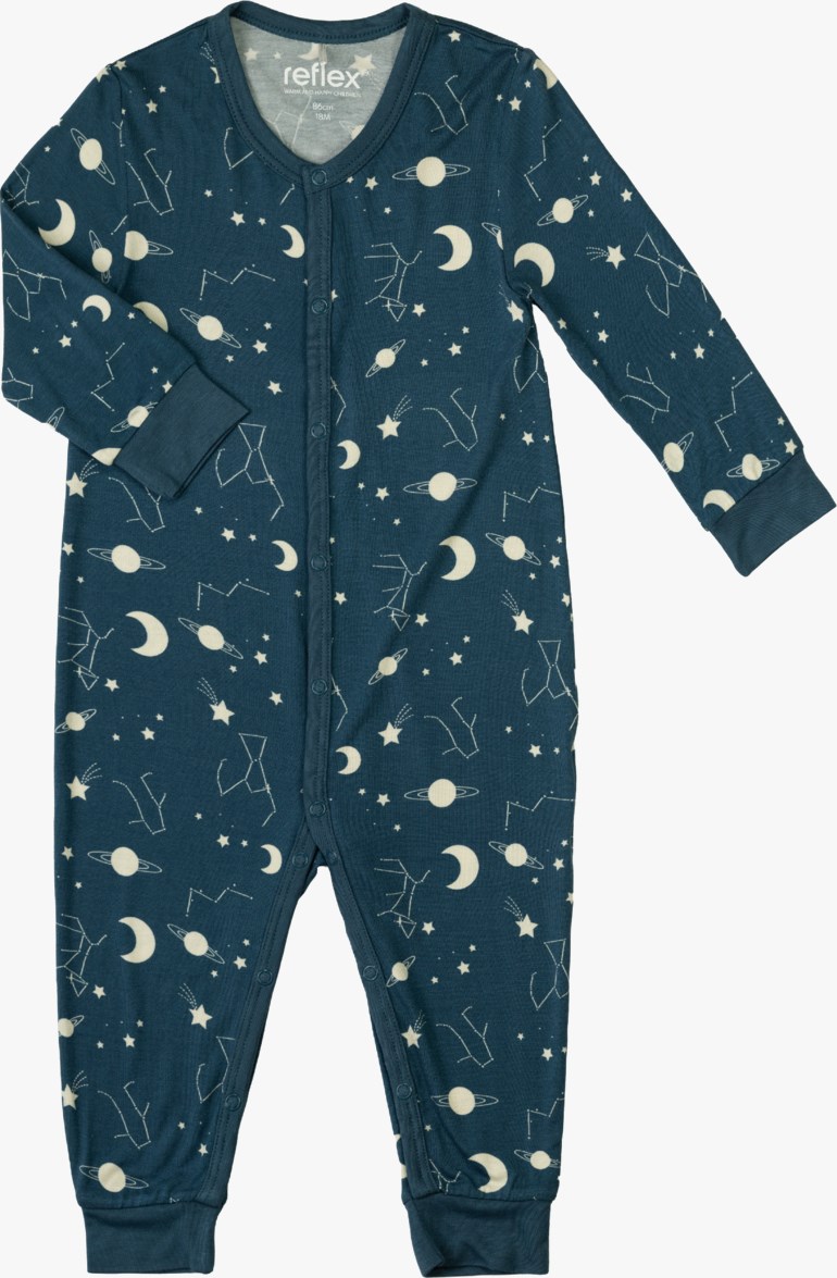 Bambus pyjamas Blå - 11040380-Blueberry-56 cm - 1