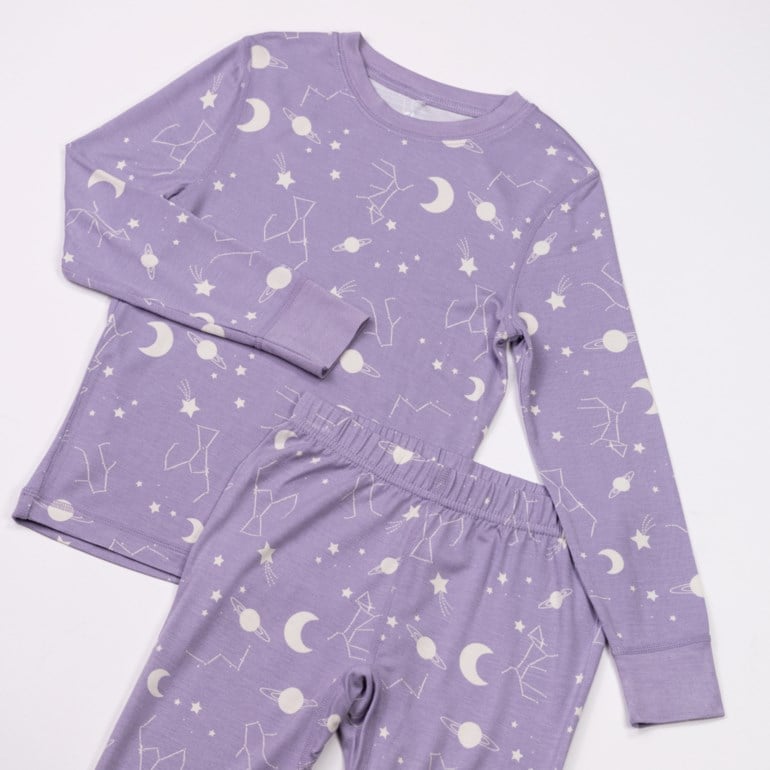 Bambus pyjamas sett Lilla - 11040382-Lilac-86-92 cm - 1