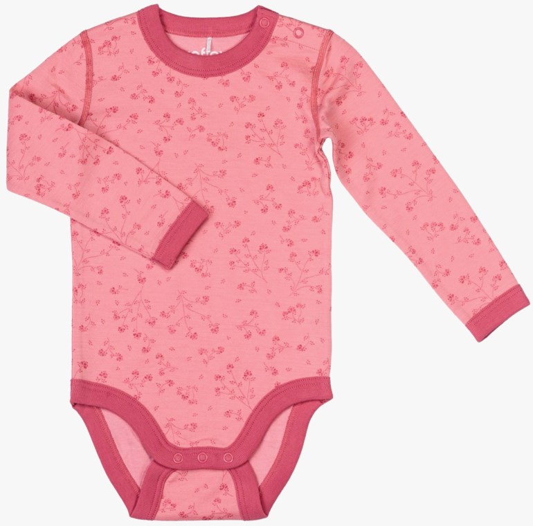 Snøfall ull/bomull body aop Rosa - 11040388-Dusty rose-56 cm - 1