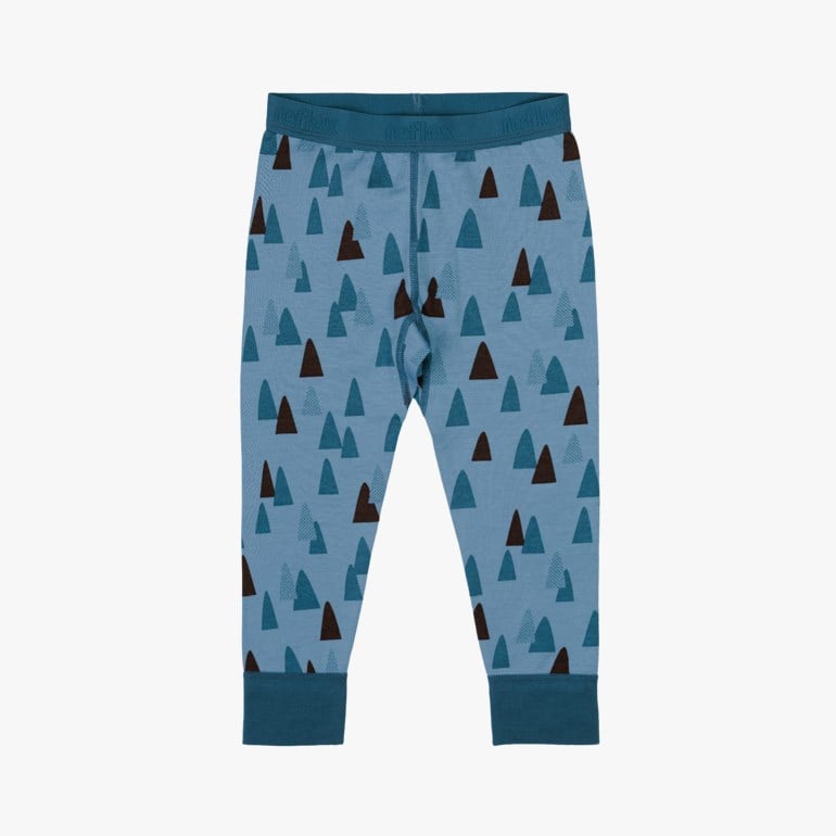 Snøfall ull/bomull babylongs aop Blå - 11040390-Bluestone-56 cm - 1