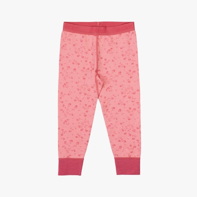 Snøfall ull/bomull babylongs aop Rosa - 11040390-Dusty rose-56 cm - 1