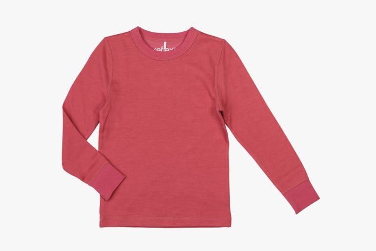 Snøfall ull/bomull trøye Rød - 11040392-raspberry-86-92 cm - 1