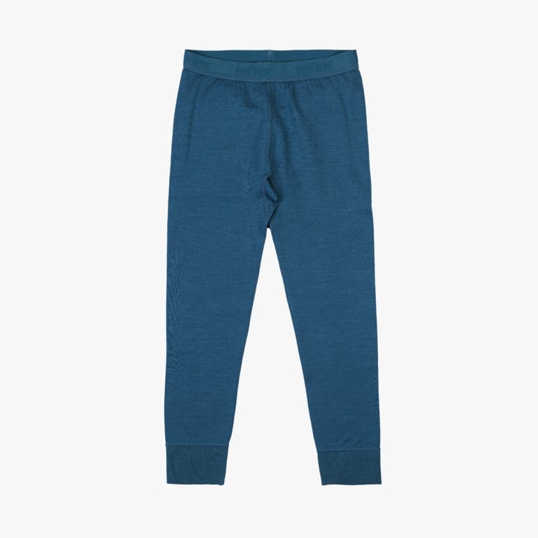 Snøfall ull/bomull longs solid Blå - 11040394-Blueberry-86-92 cm - 1