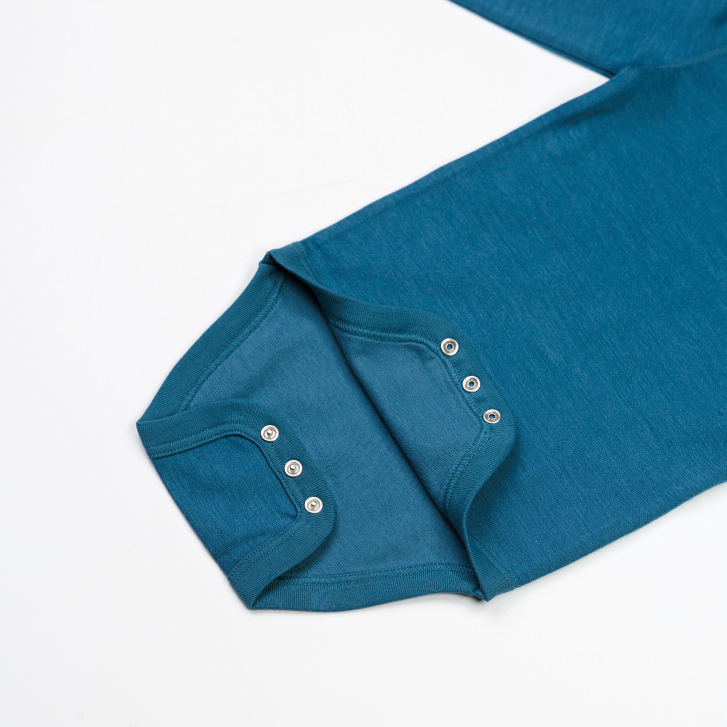 Snøfall ull/bomull body solid, blueberry