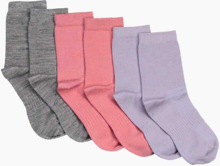 Eventyrskogen ullsokker 3-pakk Lilla - 11040639-light lila-22-24 - 1