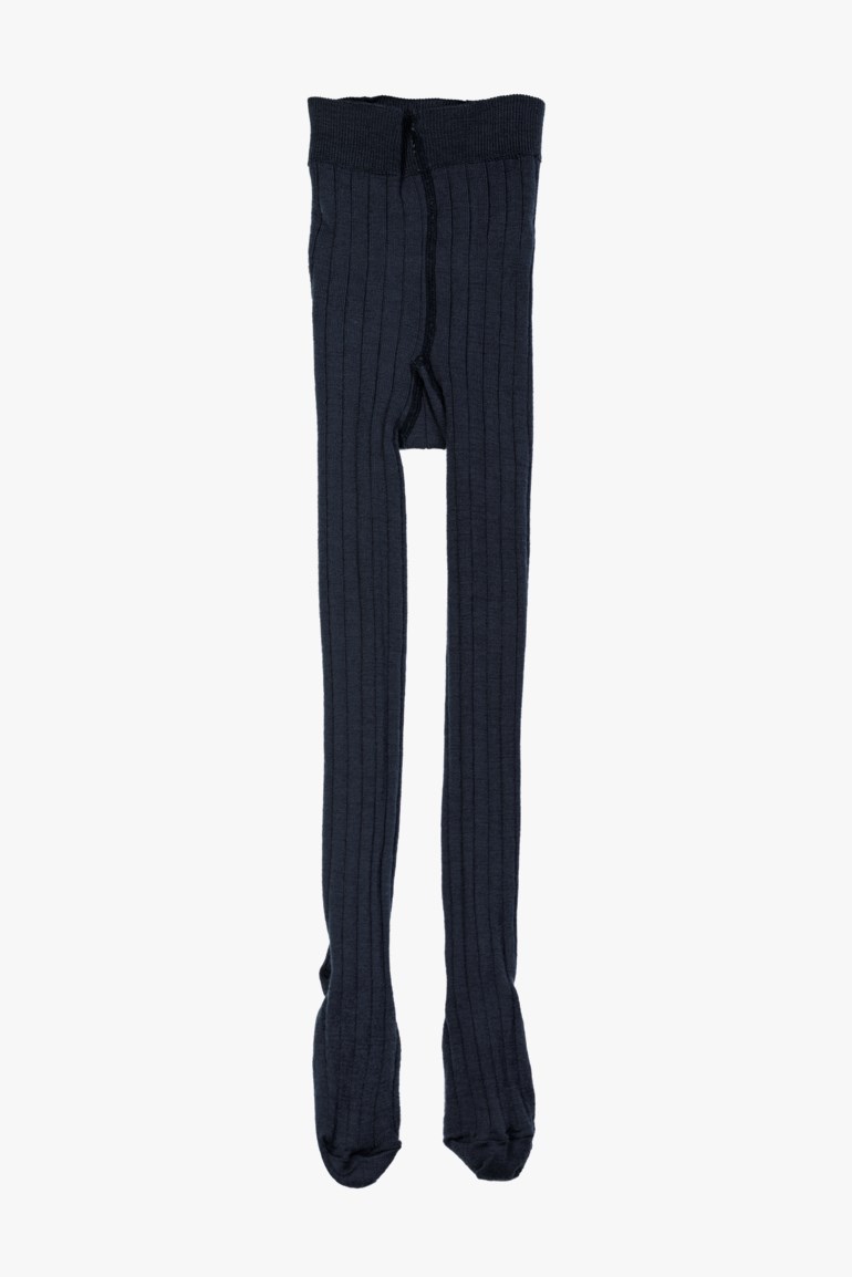 Ullstrømpebukse rib Marine - 11040721-Midnight-86-92 cm - 1