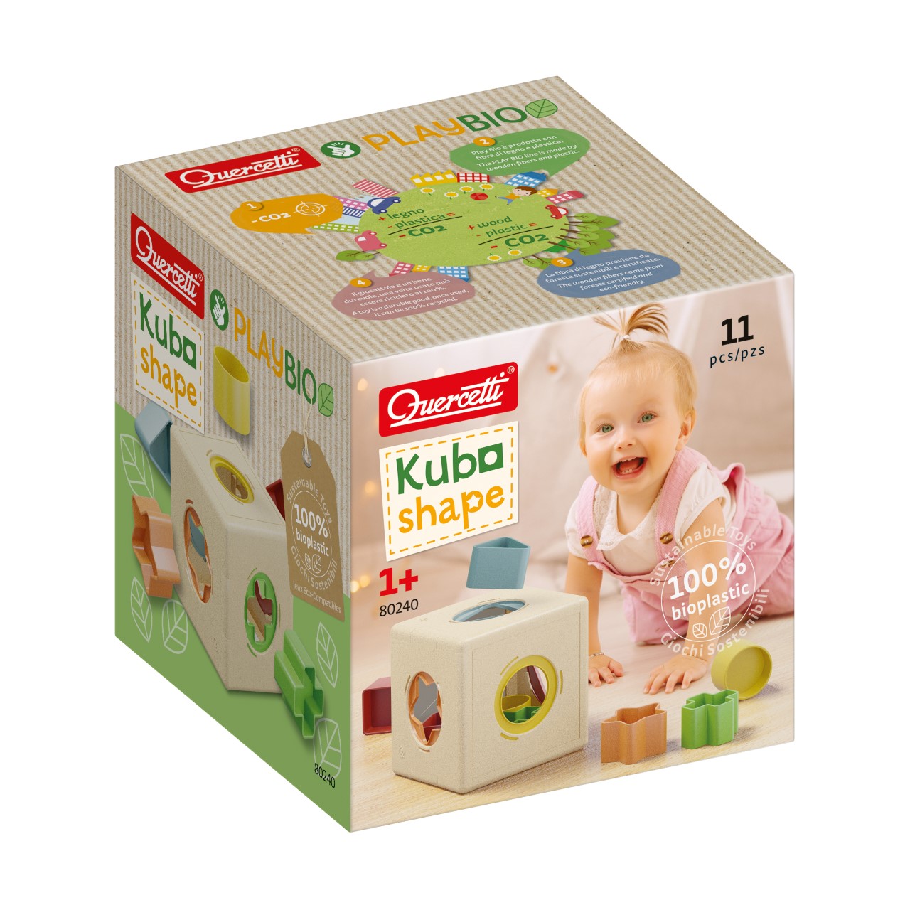 PlayBio Kubo – Puttekasse laget av bioplast med trefibre, multiple