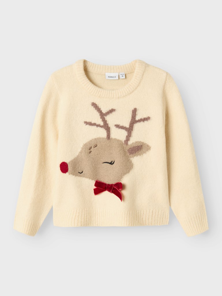 Reindeer strikket genser Hvit - undefined - 1