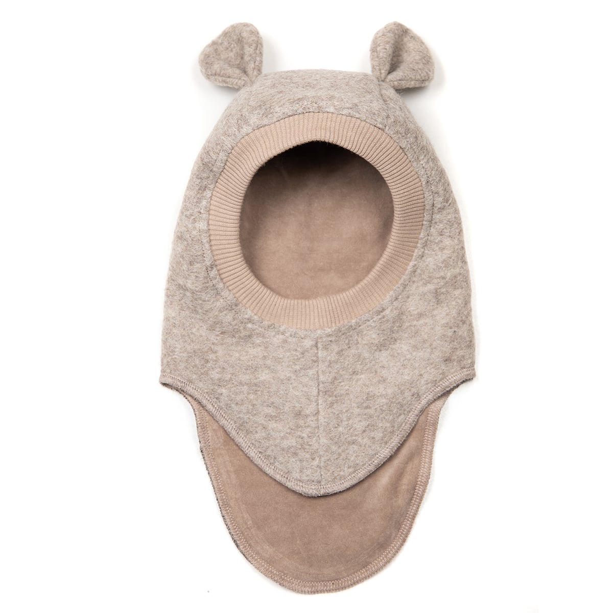 Huttelihut ull balaclava, camelmelange