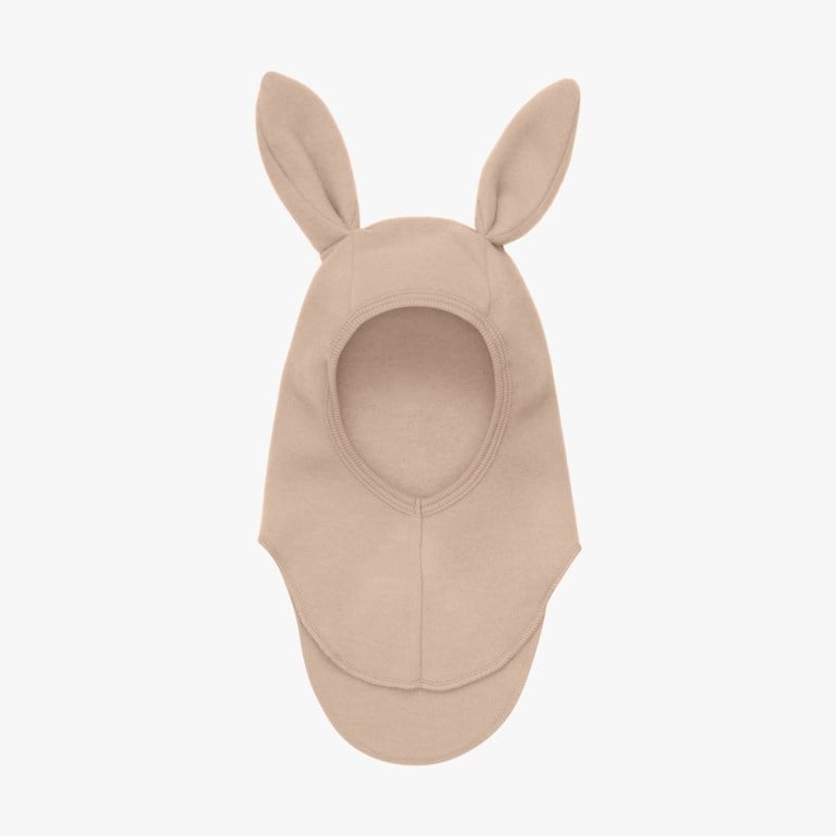 Huttelihut ull/fleece balaclava med kaninører Beige - 11040952-MahoganRos-0-12 mnd - 1