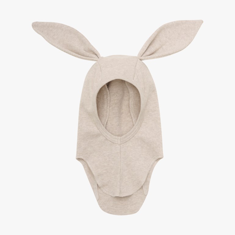 Huttelihut bomull balaclava med ører Brun - 11040954-CamelMelan-50-56 cm - 1