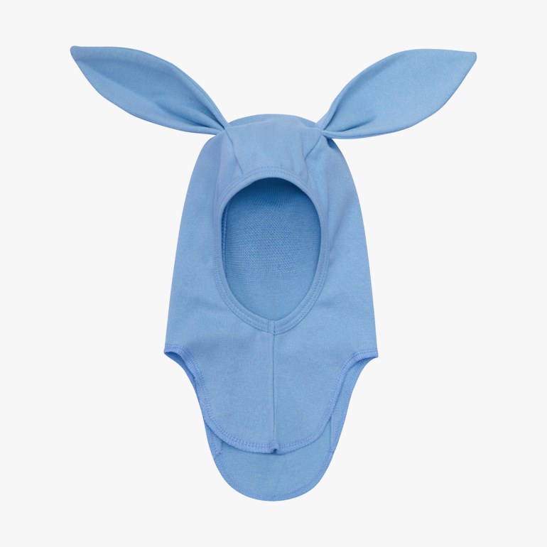 Bomull balaclava med ører Blå - 11040954-QuietHarbo-62-68 cm - 1