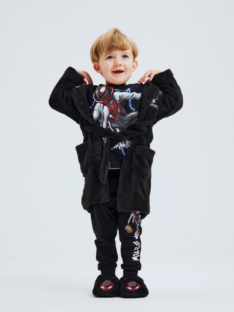 Spiderman badekåpe Sort - 11040976-Black-86 cm - 1