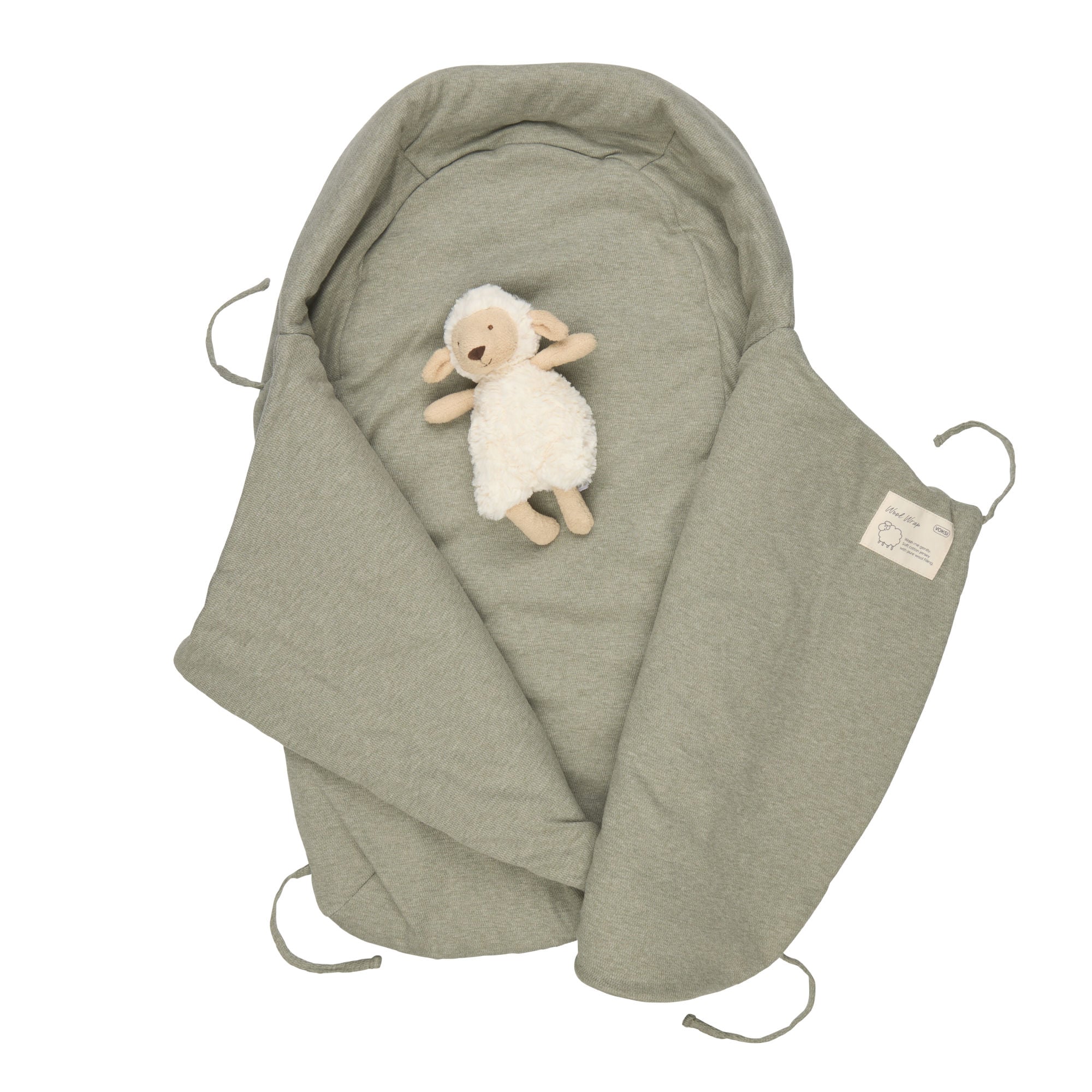 Voksi® Ull Wrap, meadowgreen, aop