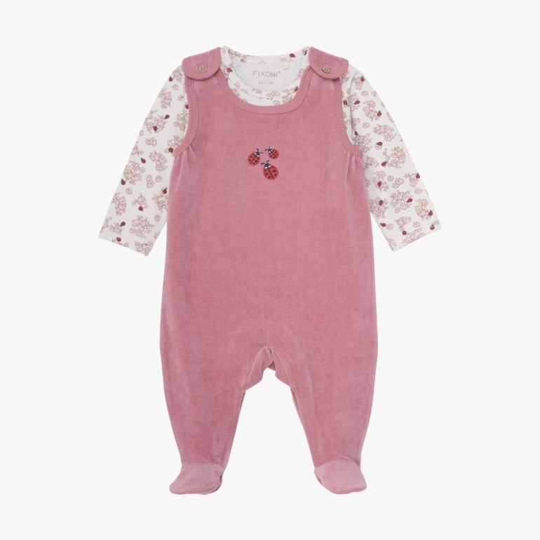 Velurdress m/body Rosa - undefined - 1