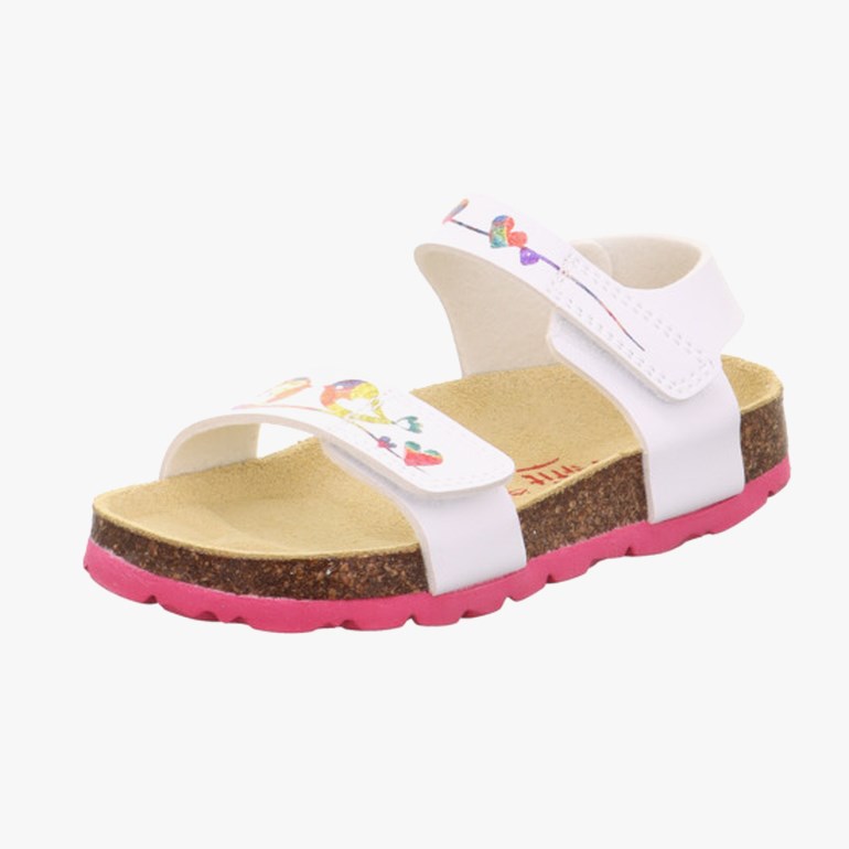Superfit Korksandal m/borrelås Hvit - 11041356-White-24 - 1