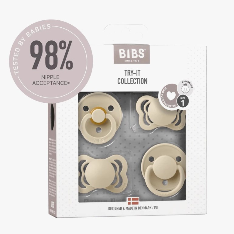 BIBS Try-It Collection smokker 4-pakk – ulike former og materialer Beige - 11041540-vanilla-1 - 1