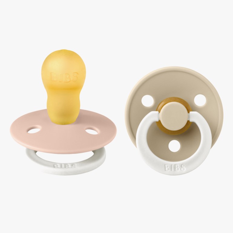BIBS smokk rund latex GLOW 2-pakk – selvlysende, fra nyfødt Rosa - 11041542-VanilBlush-3 - 1