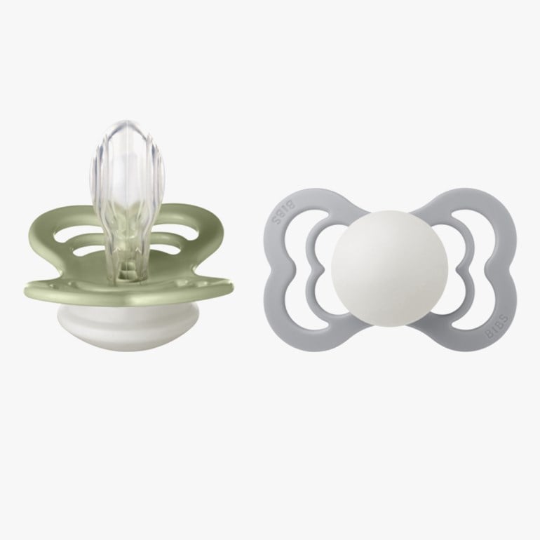 BIBS Supreme GLOW smokk silikon – 2-pakk Grønn - 11041545-SageCloud-2 - 1
