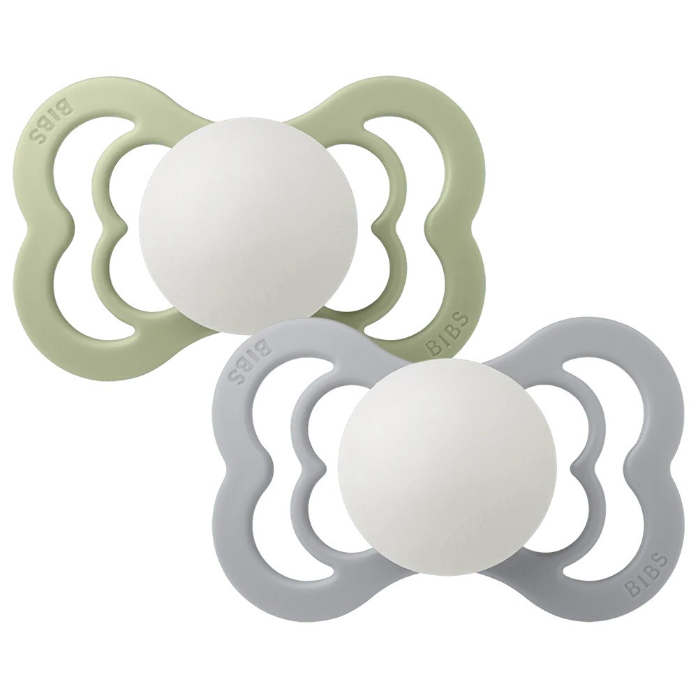 BIBS Supreme GLOW smokk silikon – 2-pakk, sagecloud