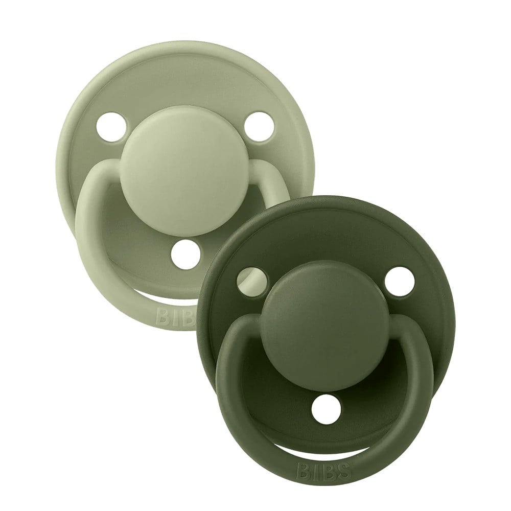 BIBS De Lux smokk silikon – 2-pakk, sagehuntergreen
