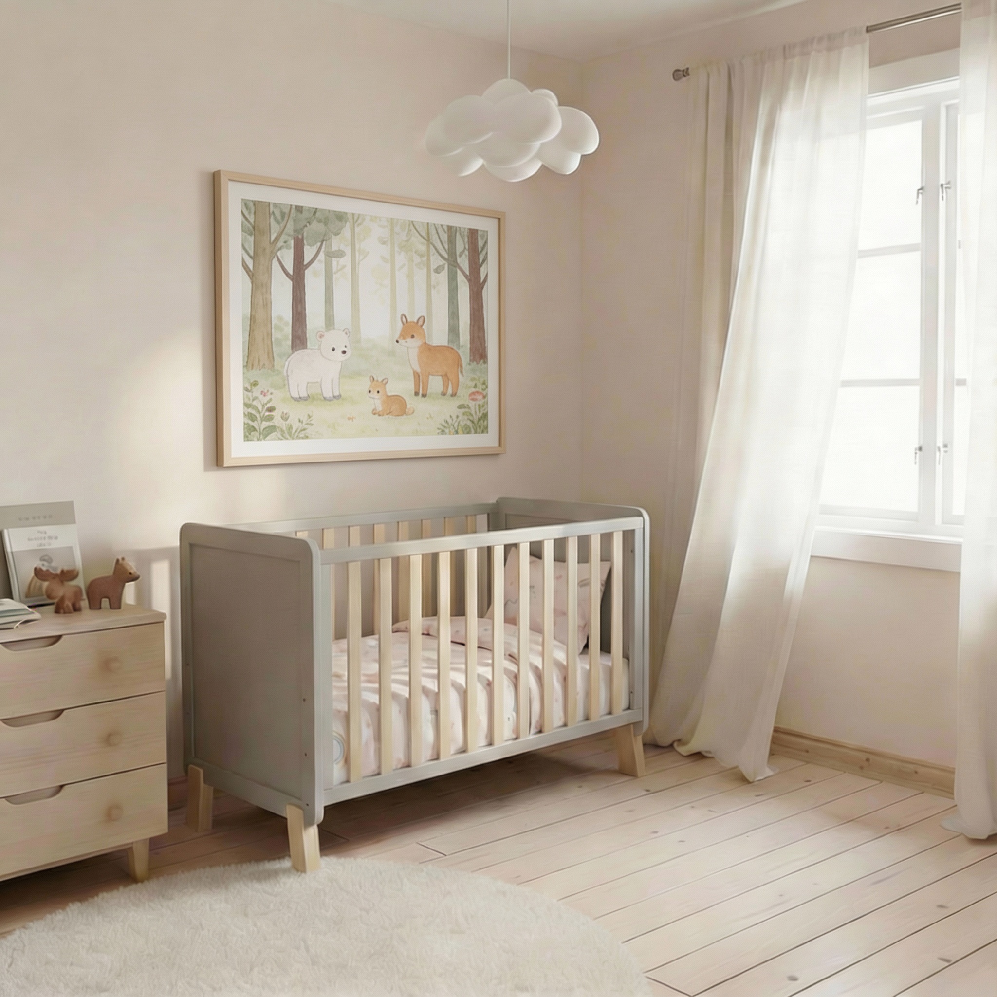 Sprinkelseng Skumring Grå - 11041571-Grey-60x120 cm - 1