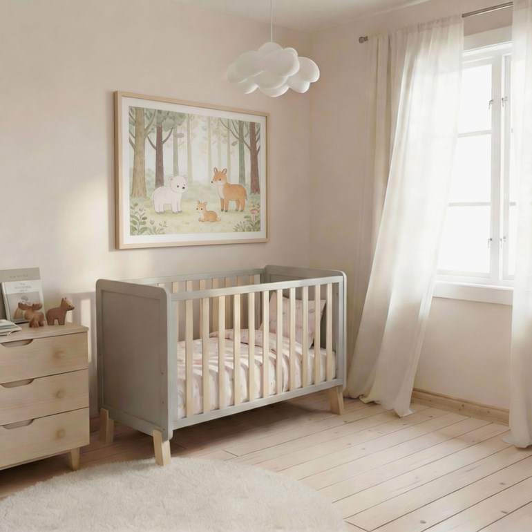 Sprinkelseng Skumring Grå - 11041571-Grey-60x120 cm - 1