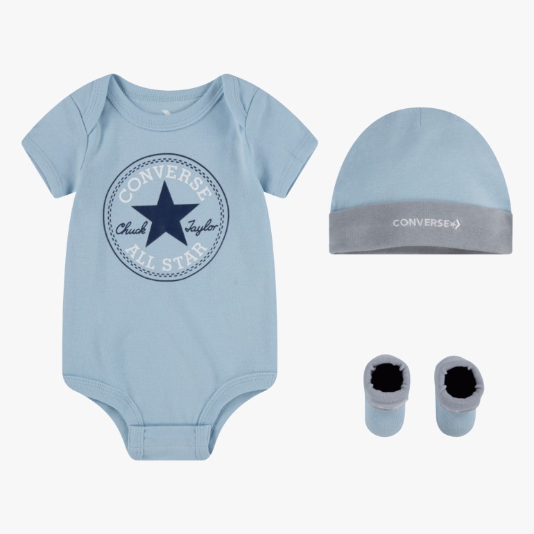 Converse Classic Chuck Patch body sett Blå - 11041932-PacificBlu-0-6 mnd - 1