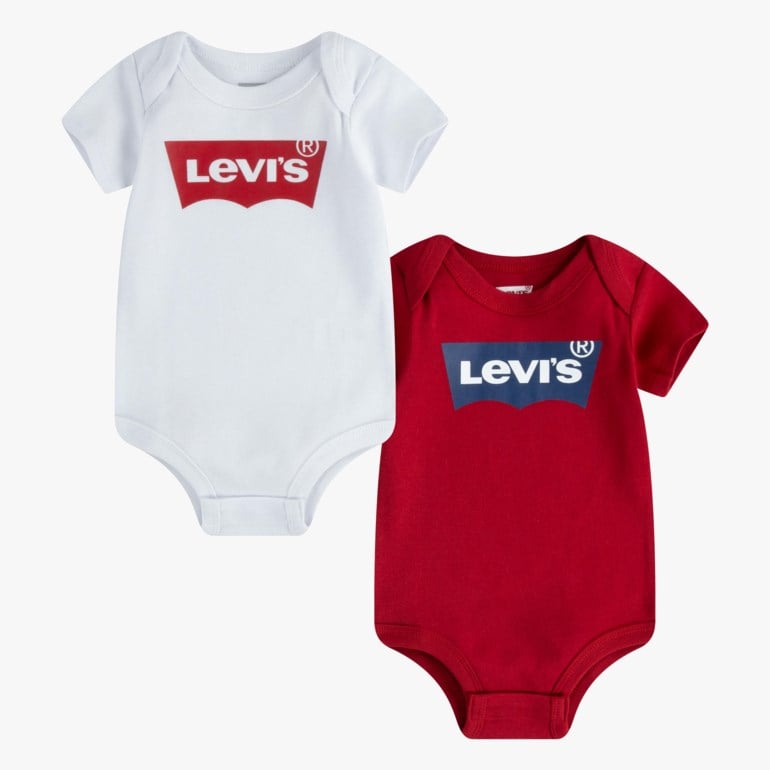 Levi's® Batwing 2pk body Hvit - 11041935-White-0-6 mnd - 1