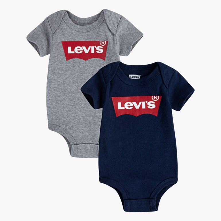 Levi's® Batwing 2pk body Grå - 11041935-GreyHeathe-0-6 mnd - 1