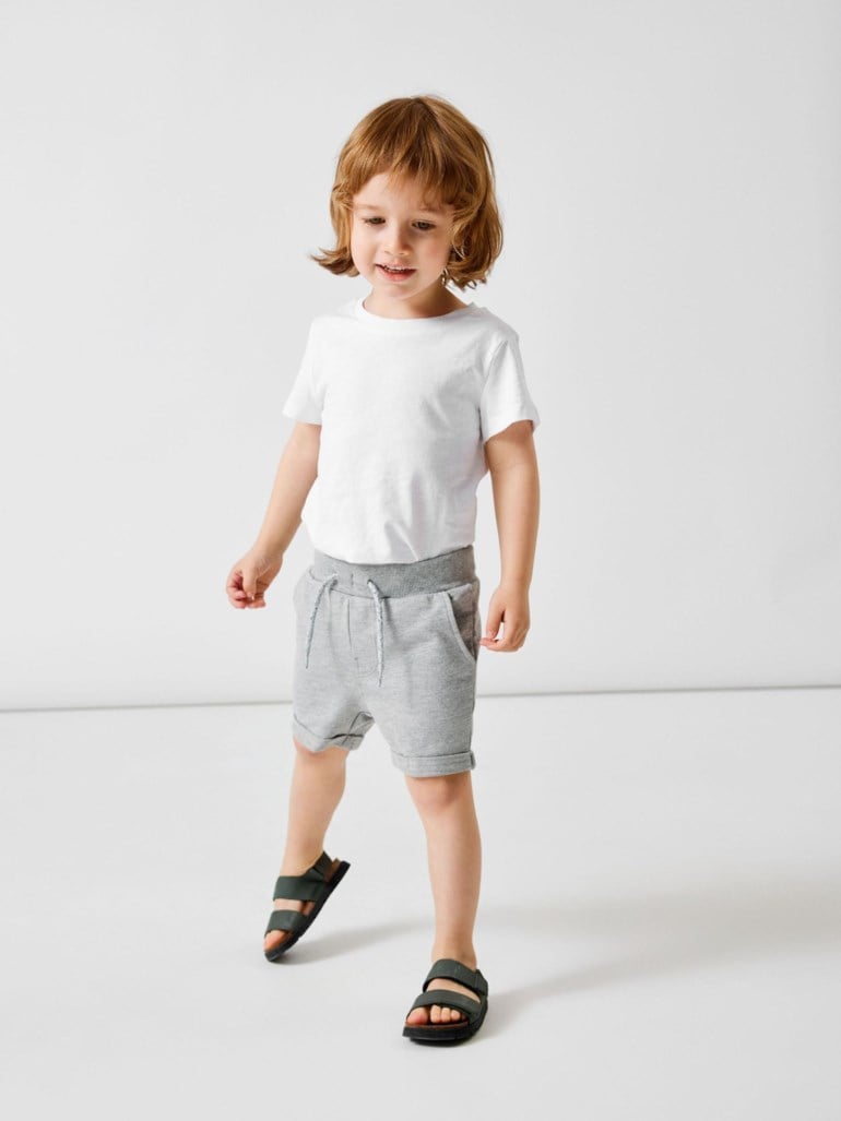 Name It Vermo shorts Grå - 11041955-GreyMelang-134 cm - 1