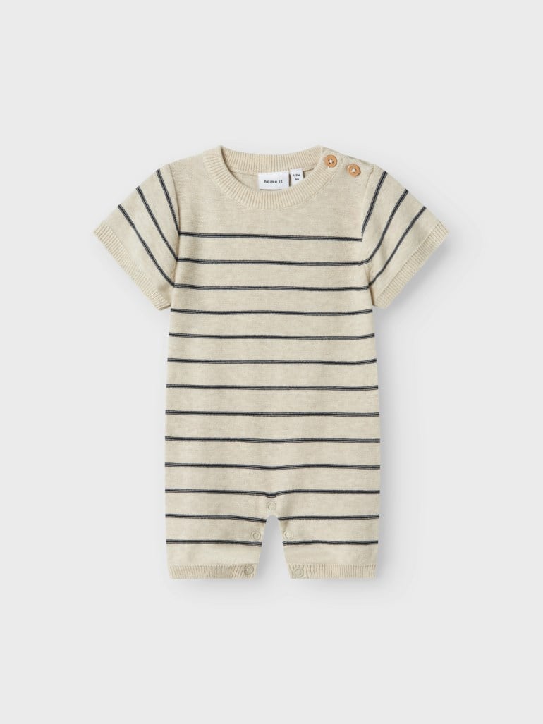 Name It Hype strikket dress Beige - 11042086-PeyoteMela-50 cm - 1