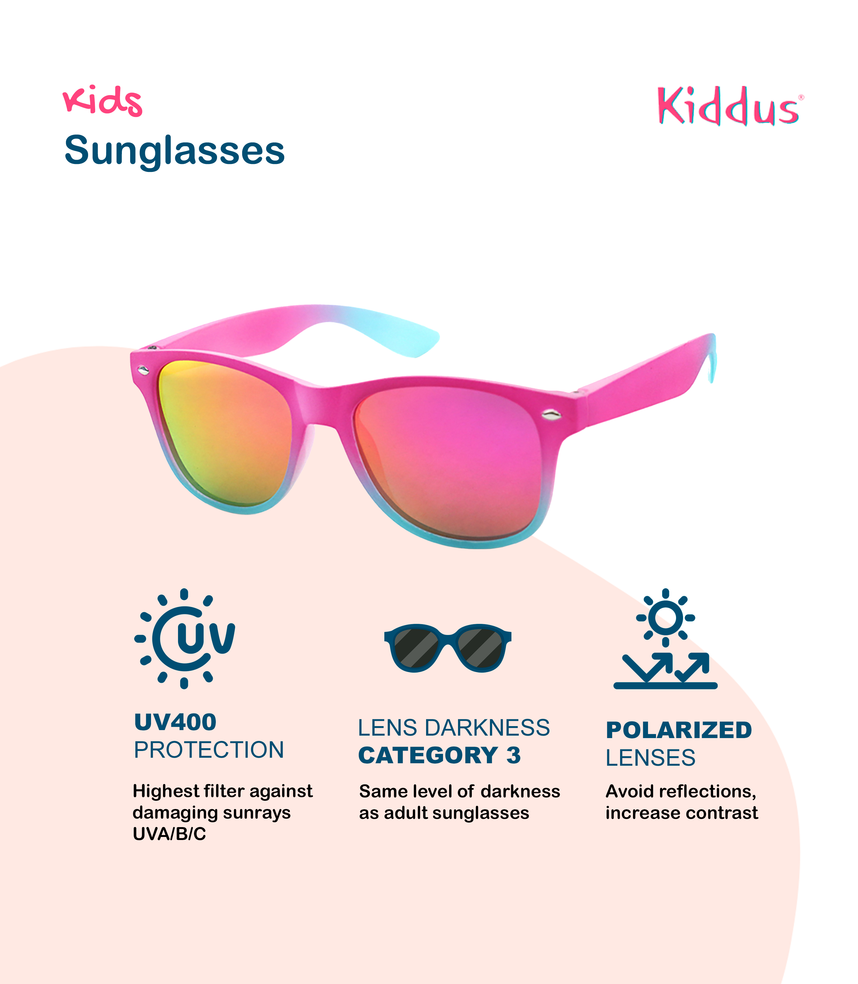 Solbriller kids Urban, pink