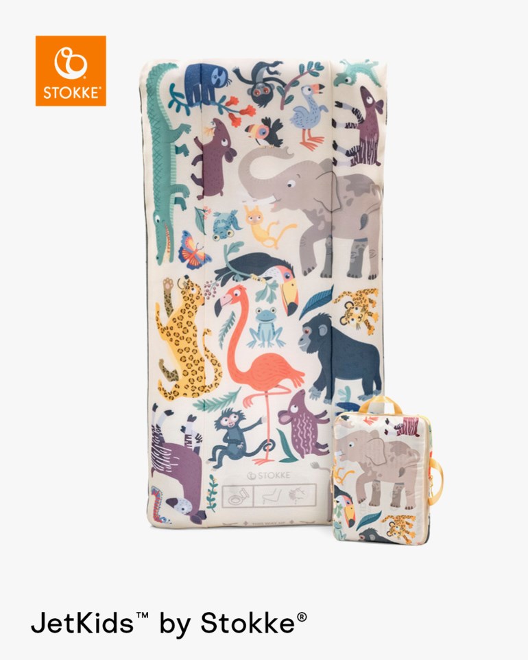Stokke® JetKids™ CloudSleeper™ Grå - 11042411-AnimalFami-75x150cm - 1